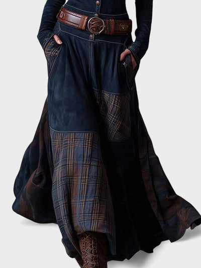 Marina™ | Vestido maxi de ante con cinturón