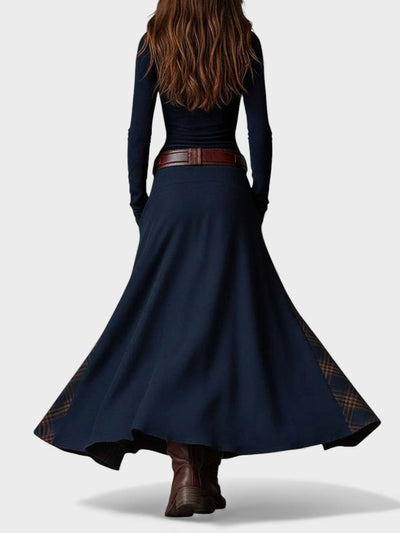 Marina™ | Vestido maxi de ante con cinturón